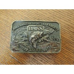 Bass Anglers Sportsman Society Great American 1988 Belt Buckle Co Fishing