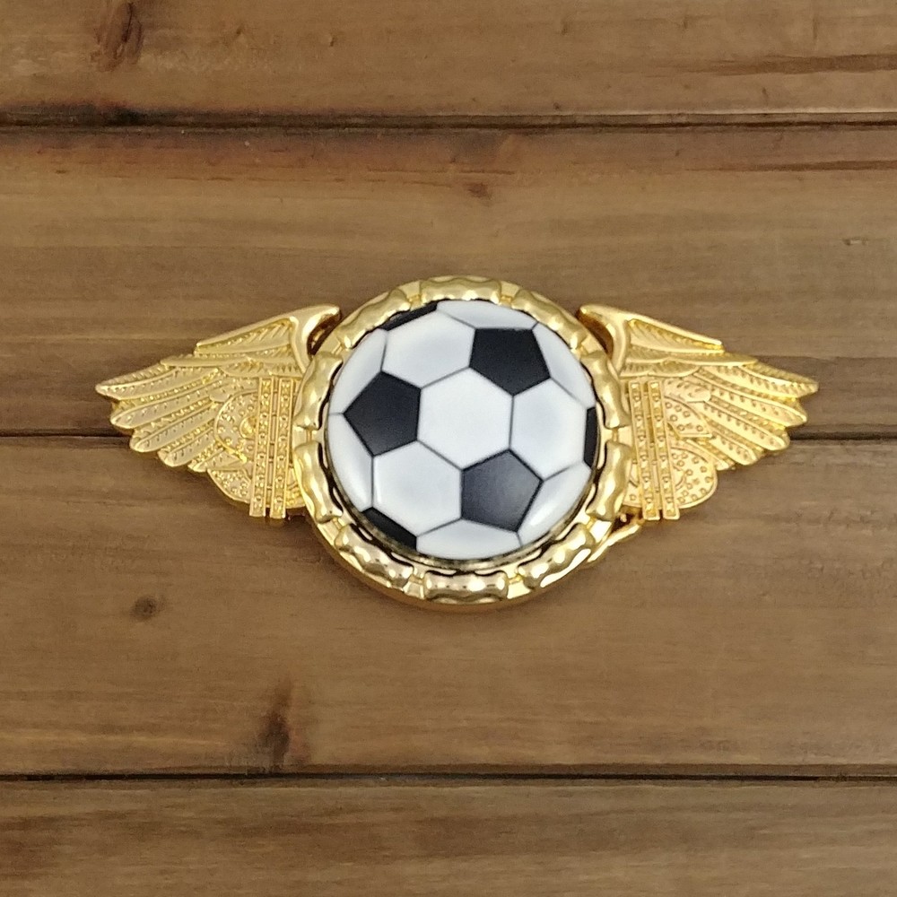 NEW! SPINNER SOCCER BALL W/WINGS METAL BELT BUCKLE HEBILLA ALAS Y FUTBOL #147