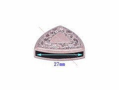 30mm Antique Silver Engraved Floral Western Leathercraft 4 Pcs Set Belt Buckle