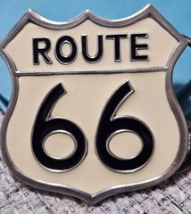 Vintage 1980s Route 66 Belt Buckle – Made In USA – Nice Condition
