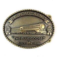 Railroad Savings The Blue Goose Since 1896 Metal Collector&rsquo;s Belt Buckle