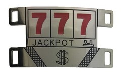 777 Lucky Number Slot Machine Jackpot Las Vegas Casino Collectible Belt Buckle