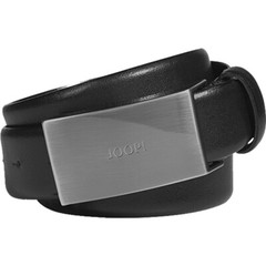 JOOP belt black genuine leather stainless steel coupling buckle logo New