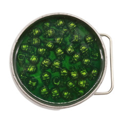 Men Silver Metal Belt Buckle Skulls Green Biker Motorcycle Fashion Skeleton Bone