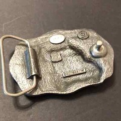 Vintage VTG America’s Goods Move By Truck Trucking Pewter Tone 3D Belt Buckle