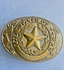 Vintage « The State Of Texas » The Great American Buckle Co. Belt