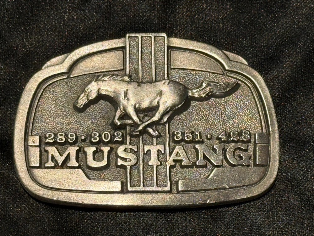Ford Mustang 289 302 351 428 Belt Buckle commissioned 4/17/1990