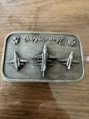 VTG 1980s U.S. Air Force Thunderbirds Squadron Souvenir Belt Buckle. DWK139