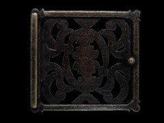 NI09102 REALLY NICE **FLORAL ORNAMENTAL PATTERN** ART/FASHION BRASSTONE BUCKLE