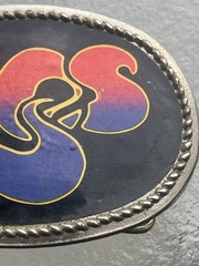 Vintage 1978 YES Rock Band Belt Buckle Roger Dean Logo Midwestern Star Buckles