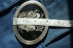 Bob Marley Belt Buckle vtg REGGAE music oval black/silver tone island lion rasta