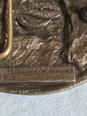 Vintage Buckles Of America Pewter Belt Buckle « America Love It or Give it Back »