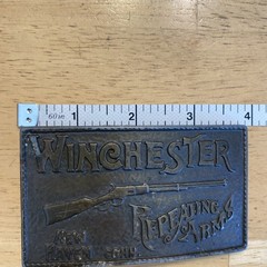 Winchester Repeating Arms New Haven Conn. Rifle Guns Vintage Belt Buckle EUC
