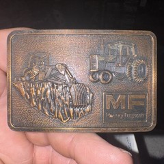 Massey Ferguson Tractor rare vintage Belt Buckle Limited Edition Embossed