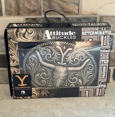 Montana Silversmiths Yellowstone Y Longhorn Skull Belt Buckle Attitude Buckles