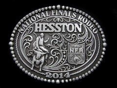 RK03101 REALLY NICE 2014 **NATIONAL FINALS RODEO** HESSTON YOUTH BELT BUCKLE
