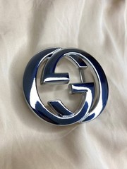 Double G 1.5` Belt Buckle Silver GG Logo 40 mm Replacement Buckle Designer Style