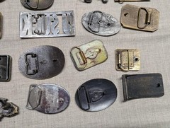 vintage LOT OF 19 belt buckles WESTERN brass cowboy 1970s-1980&rsquo;s