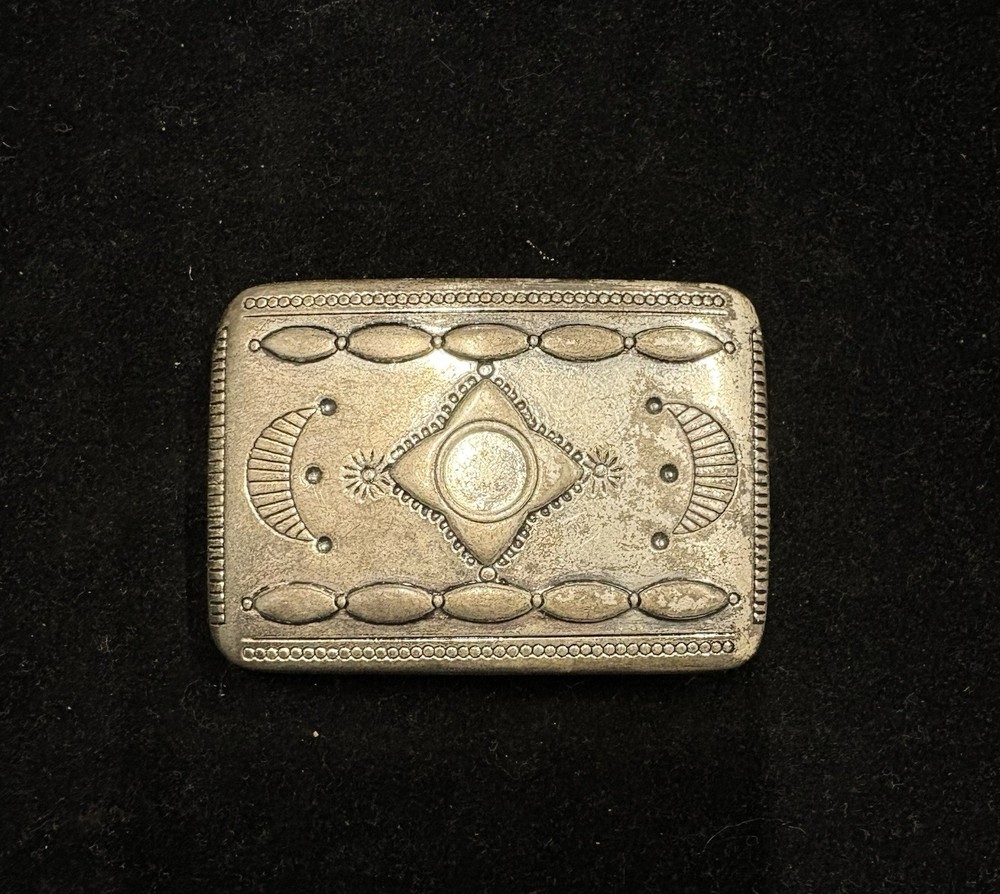 Vintage southern western style belt buckle featuring vintage stamped work RARE