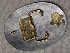 vintage WESTERN belt buckle AMARILLO STAR creative casting COWBOY rodeo ENGRAVED