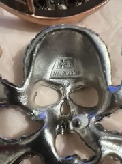 2 NEW Skull Belt Buckles Bling Crossbones Halloween Pirate Costume Goth