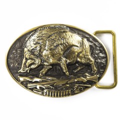 Belt buckle Wild boar hunting, Hunting belt, Solid brass buckle