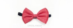 Coral Pink Cloth Bowtie for Barnyard Wedding Prom Adjustable Groomsmen Vintage