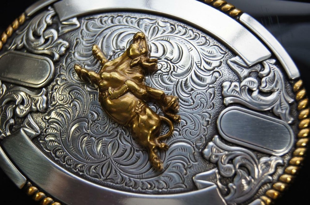 CRUMRINE Belt Buckle BULL RIDER M&F Western 38622