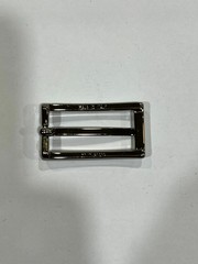 Solid Brass Satin Nickel Belt Buckle Made in Italy Fits 0.79&Prime; Belt Strap