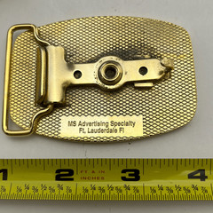 Men&rsquo;s Goldtone Metal Arrow Emblem Rectangular Western Belt Buckle