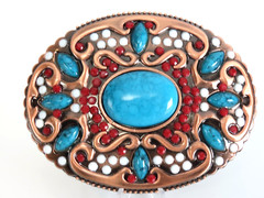 SW Style Mixed Faux Stone Belt Buckle New in Package
