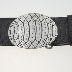Croc Motif Belt Buckle Dark Silver – Masculine Statement Design