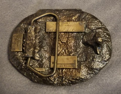Tisco Tractor 53rd Anniversary Belt Buckle VTG 1937-1988 Cast Brass Ltd Ed Farm