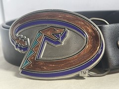 Arizona Diamondbacks Pewter Belt Buckle 56 in Belt 2005 Great American Products