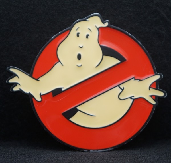 WD13137 *NOS* GREAT VINTAGE 2009 **GHOSTBUSTERS** MOVIE LOGO ARTWORK BELT BUCKLE