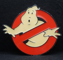 WD13137 *NOS* GREAT VINTAGE 2009 **GHOSTBUSTERS** MOVIE LOGO ARTWORK BELT BUCKLE