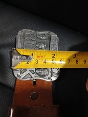 BUCK KNIVES LIMITED EDITION BELT BUCKLE – & Leather Belt VERY HEAVY – GW8
