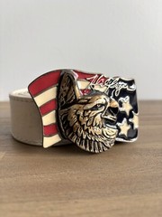 Tommy Hilfiger Vintage Western Buckle Belt Retro American Streetwear Apparel