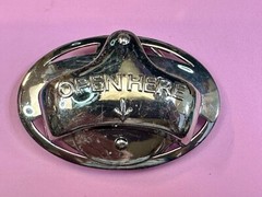 Open Here Practical Beer Lovers Drinkers Bottle Opener Mounted to Belt Buckle