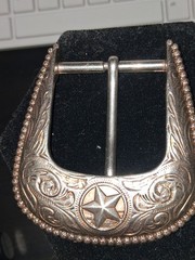 NOS WESTERN RANGER BELT BUCKLE SILVER IN COLOR Fit 1.5&Prime; Belt