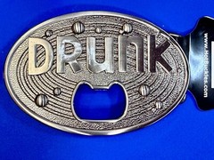 DRUNK NOS Funny Humor Novelty Belt Buckle with Bottle Opener