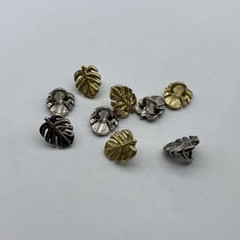 Leaf Design Sewing Button,Clothing Shank Button,Brass Sewing Button lot