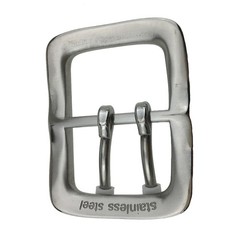 1pc Replacement 1-1/2&Prime; (4cm) Solid Stainless Steel Double Prong Belt Buckle