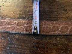 Arnold Goldstein Sterling Silver Belt Buckle 14K Gld 37-39-1.25” JR Belt 🐊✅