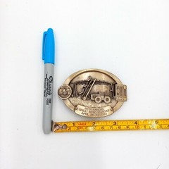 Kansas Farm 3I Show Belt Buckle Great Bend 1984 Tractor Farm Implements KS