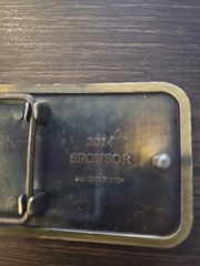 « Freedom Is Not Free » Brass Belt Buckle Eagle Stars 2014 Sponsor USA