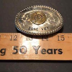 Wage’s Wages Texas Shooting Gun Clay Trap Vet Doubles Belt Buckle