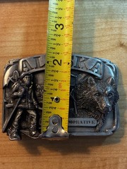 Vintage 1894 ALASKA COMMEMORATIVE 3D WOLF HEAD & Miner LIMITED EDITION 257/2500