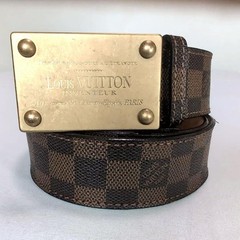 Louis Vuitton Pre-Owned Damier Sainteur Belt Gold 95Cm 5