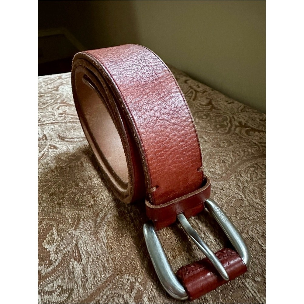 Polo Ralph Lauren Men&rsquo;s Brown Genuine Leather Belt Size 40 Solid Brass Buckle